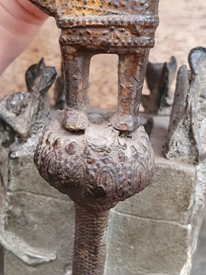Lot 414 - A THAI BRONZE BUDDHIST SCULPTURE.
