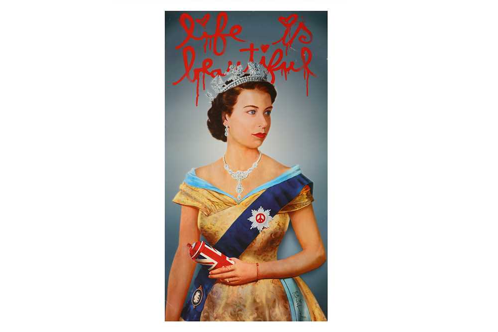 Lot 679 - Mr Brainwash (French, b.1966) 'Queen Elizabeth...