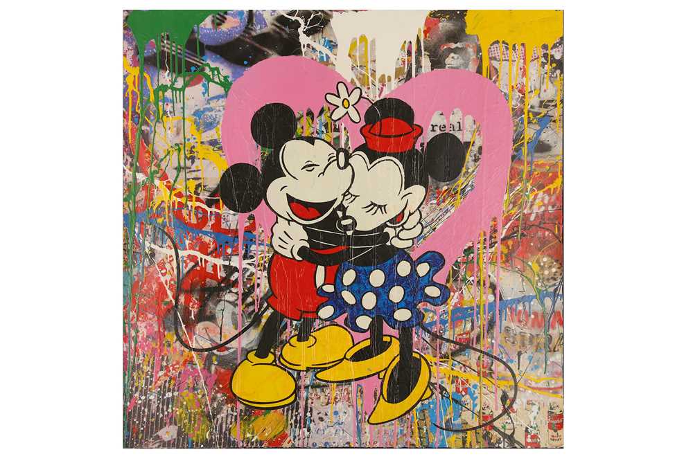 Lot 424 - Mr Brainwash (b. 1966) 'Mickey & Minnie' 2015...