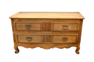 Lot 168 - A 19th Century French fruitwood commode, the...