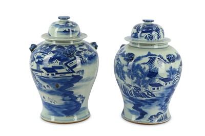 Lot 71 - A pair of  late 19th Century Chinese blue and...