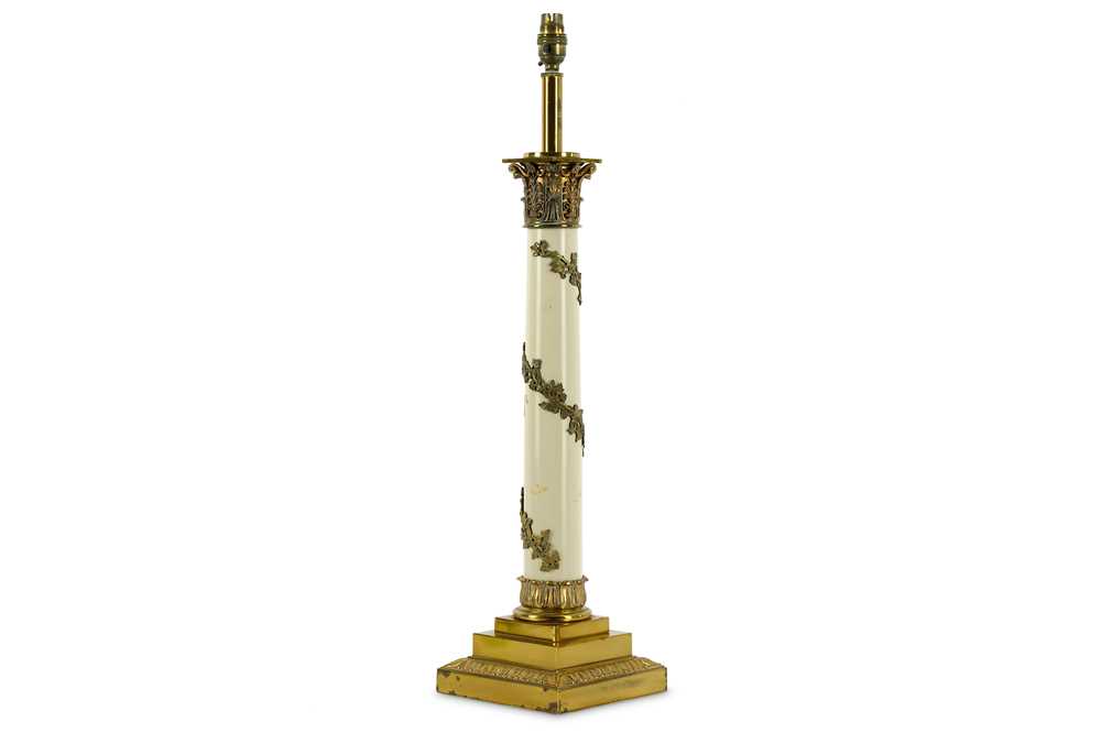 Lot 106 - A contemporary table lamp in the 19th Century...