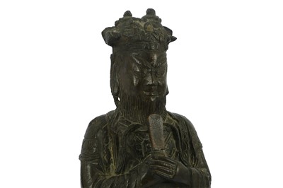 Lot 89 - A Chinese bronze figure of a Jade Emperor,...