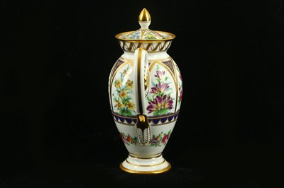 Lot 67 - A 19th Century porcelain coffee pot of tall...