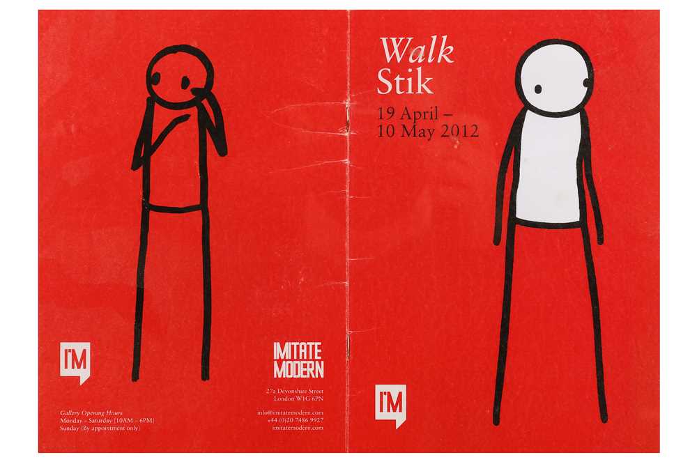 Lot 597 - STIK (British, b.1979)  'Walk (Doodled...