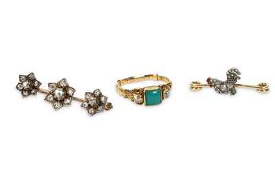Lot 196 - A small group of antique jewellery, comprising...