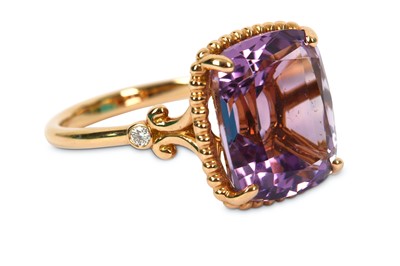 Lot 192 - An amethyst and diamond ring, by Tiffany & Co.,...