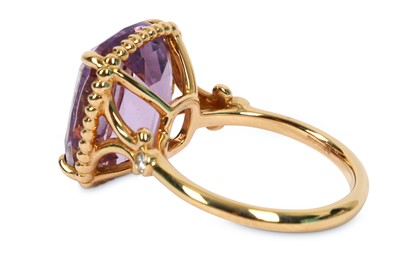 Lot 192 - An amethyst and diamond ring, by Tiffany & Co.,...
