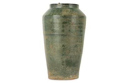 Lot 323 - A CHINESE GREEN-GLAZED JAR. Han Dynasty. The...