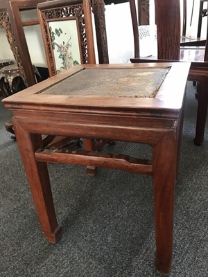 Lot 398 - A CHINESE WOOD STOOL.