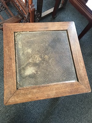 Lot 398 - A CHINESE WOOD STOOL.