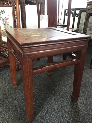 Lot 398 - A CHINESE WOOD STOOL.