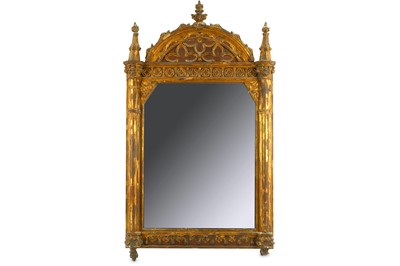 Lot 109 - A 19th Century Gothic revival giltwood mirror,...
