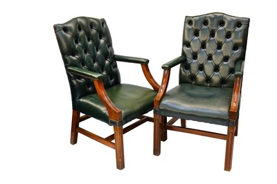 Lot 121 - A pair of mahogany Gainsborough style...