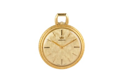 Lot 182 - MARVIN. AN 18K YELLOW GOLD FOB WATCH Date:...