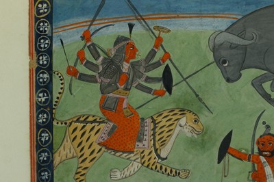 Lot 259 - TWO ILLUSTRATIONS FROM A DEVI MAHATMYA SERIES