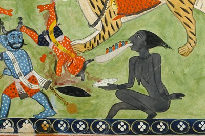 Lot 259 - TWO ILLUSTRATIONS FROM A DEVI MAHATMYA SERIES