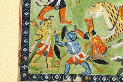 Lot 259 - TWO ILLUSTRATIONS FROM A DEVI MAHATMYA SERIES