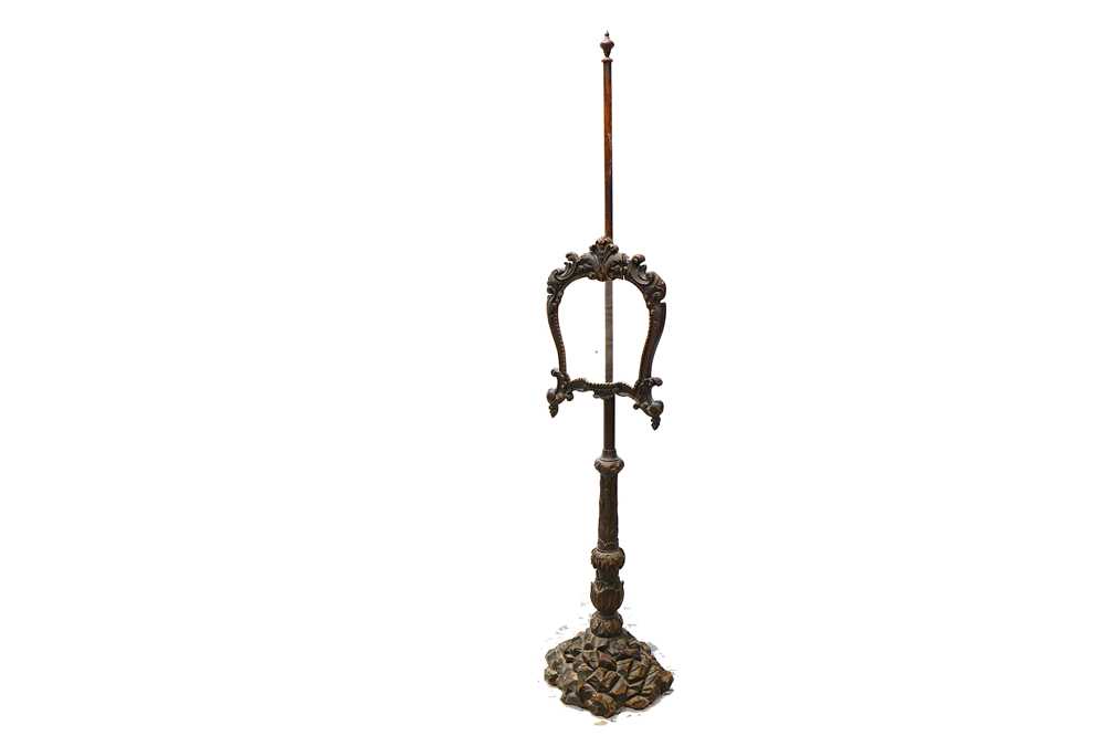 Lot 306 - A 19th Century Gothic Revival pole screen