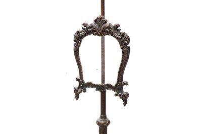 Lot 141 - A 19th Century Gothic Revival pole screen,...