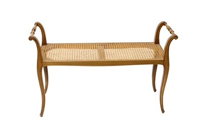 Lot 158 - A French carved beech bergere window seat,...