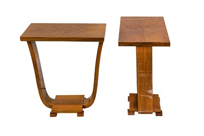 Lot 149 - A pair of Art Deco design walnut occasional...