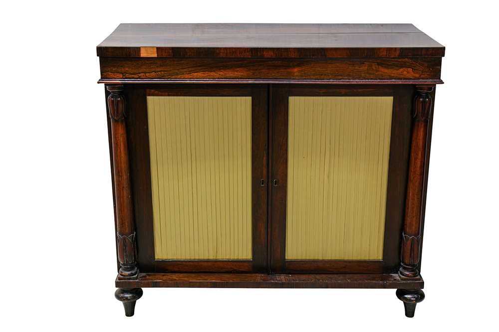 Lot 146 - A Regency rosewood chiffonier with a pair of...