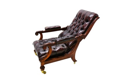 Lot 153 - A William IV mahogany reclining library open...