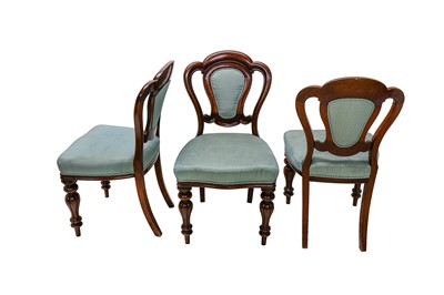 Lot 150 - A set of six mahogany framed dining chairs...