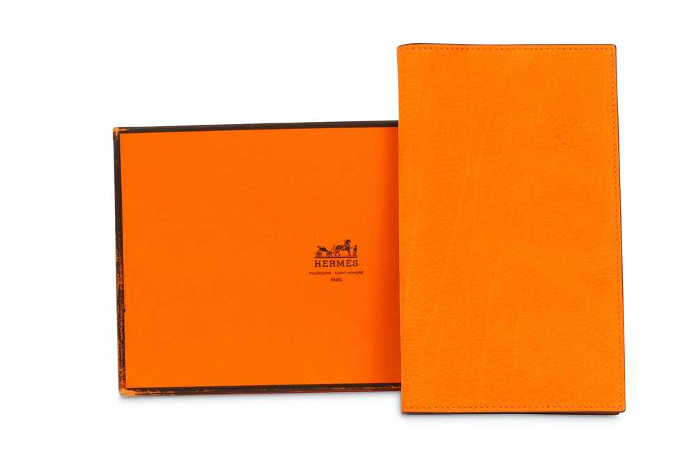 Lot 20 - Hermes Orange Suede Agenda Cover Vision II