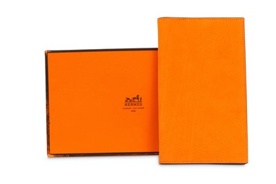 Lot 83 - Hermes Orange Suede Agenda Cover Vision II