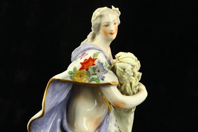 Lot 85 - After Meissen, a Derby porcelain allegorical...