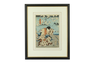 Lot 261 - Three Japanese woodblock prints by Utagawa...