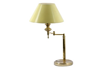 Lot 270 - A 20th Century brass desk or table lamp with...