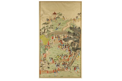 Lot 272 - A 20th Century Chinese painting on silk...