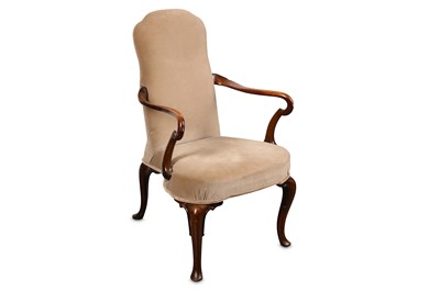 Lot 281 - An 18th Century style mahogany open armchair,...