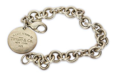 Lot 191 - A silver bracelet by Tiffany & Co., the silver...