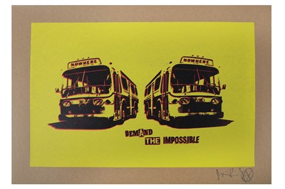 Lot 890 - Jamie Reid (British) 'Nowhere Bus (Yellow)' 3...