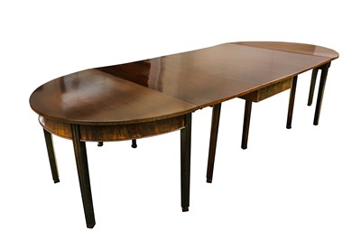 Lot 354 - A George III mahogany D-end Dining Table, the...