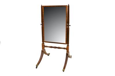 Lot 362 - A Regency mahogany cheval mirror in the manner...
