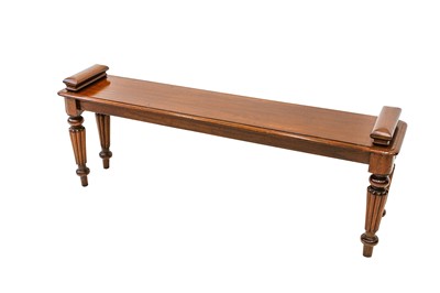Lot 373 - A Victorian mahogany hall bench, the moulded...