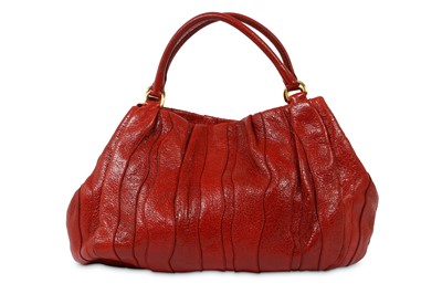 Lot 242 - Prada Red Leather Shoulder Bag