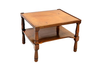 Lot 384 - A mahogany two-tier low table, the rectangular...