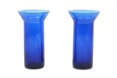 Lot 490 - Saint Louis for Hermes Indigo Long Drink Glasses