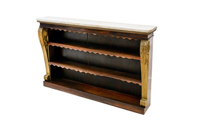 Lot 389 - A Regency rosewood open bookcase, the...