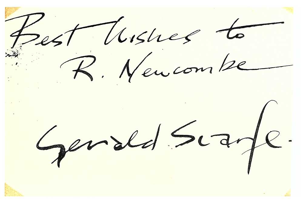 Lot 316 - Scarfe (Gerald) Black ink signature and...