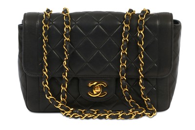 Lot 390 - Chanel Black Flap Bag