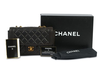 Lot 390 - Chanel Black Flap Bag