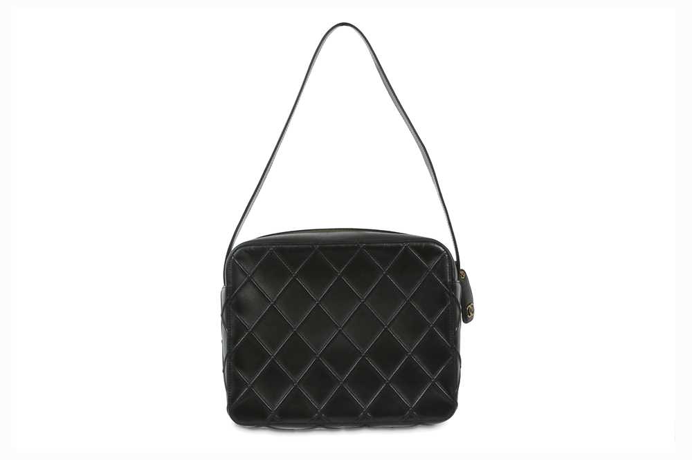 Lot 441 - Chanel Quilted Black Lambskin Leather