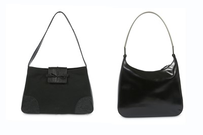 Lot 452 - Two Bags Prada Aluminium Handle Bag and Anya Hindmarch Black Bag